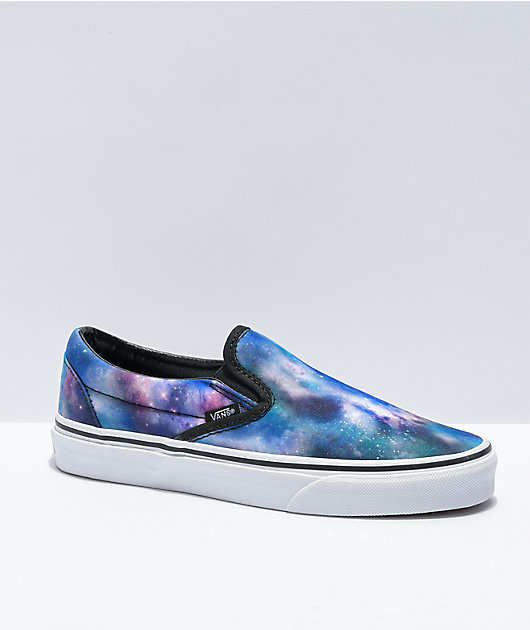 Vans Slip-On Galaxy \u0026 White Skate Shoes 