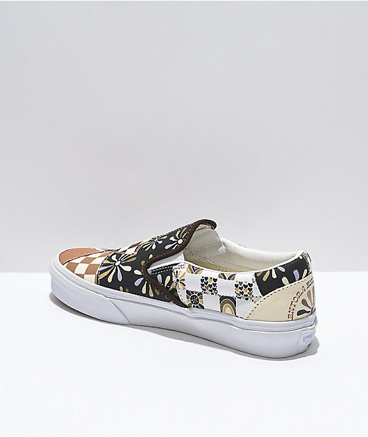 Vans Slip-On International Women’s Day Patchwork & True White Skate Shoes