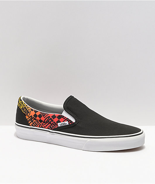 Ombré flamed vans on sale