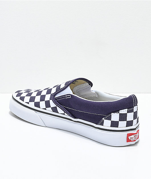 Vans Slip-On Nightshade Purple Checkered Skate Shoes