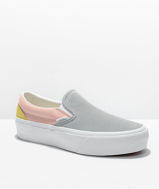 vans platform womens slip on