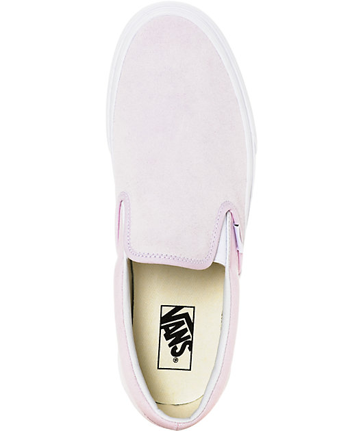 Vans Slip-On Pastel Pink Skate Shoes 
