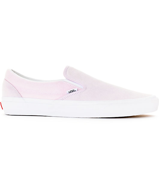 Vans Slip-On Pastel Pink Skate Shoes 