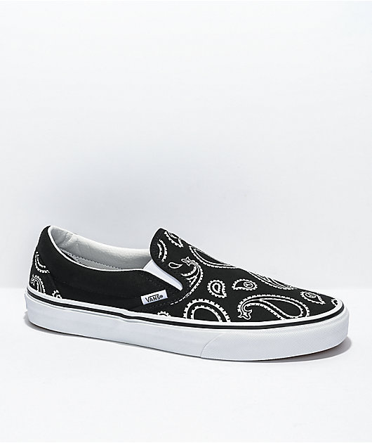 Vans Slip-On Peace Paisley Black Skate Shoes