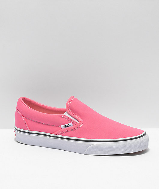 solo Medic coupon Vans Slip-On Pink Lemonade & White Skate Shoes