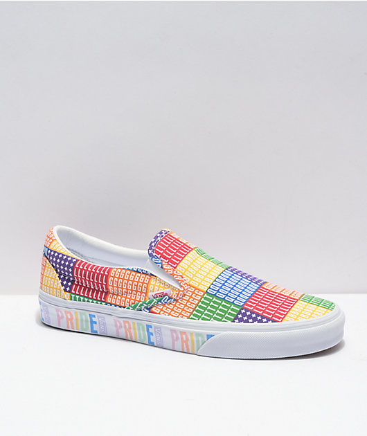 Pride vans slip ons sale