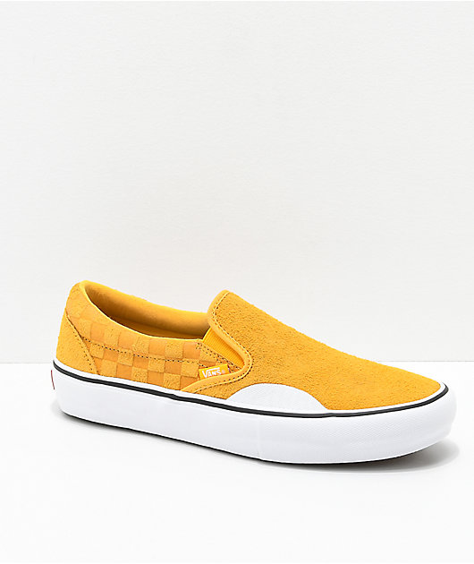 Vans Pro Hairy Banana zapatos de skate amarillos de cuadros
