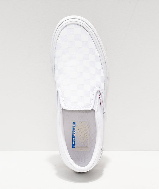 Vans Slip-On Pro Reflect White Skate Shoes