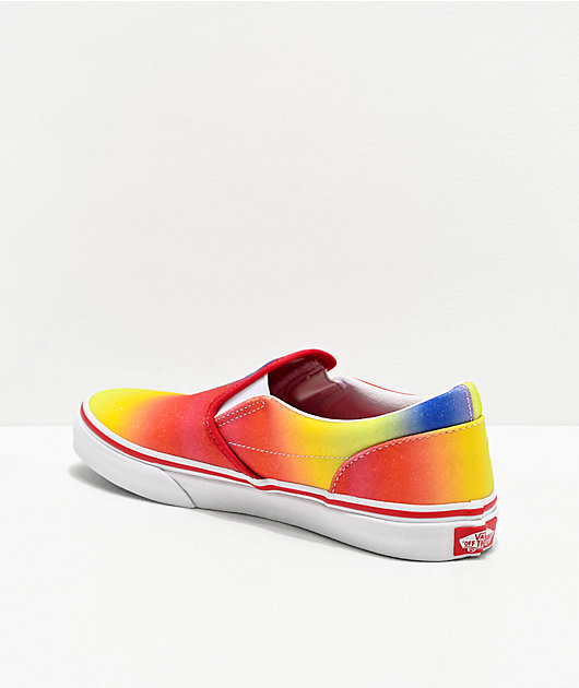 Vans Slip-On Rainbow Glitter Skate Shoes