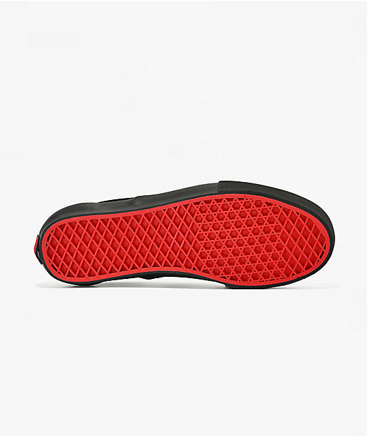Vans Slip-On Saw Red & Black Skate Shoes
