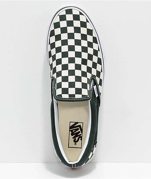 dark green checkered vans