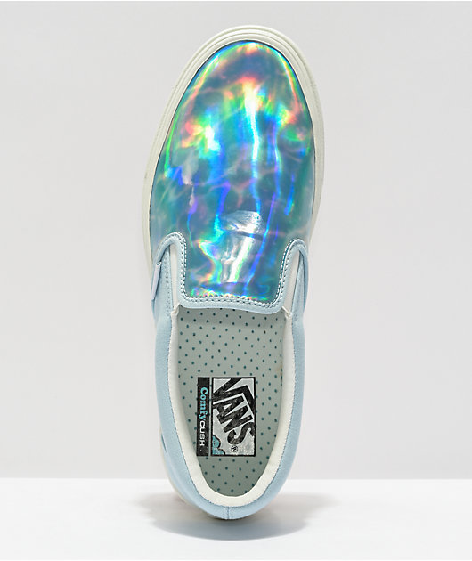 blue holographic vans