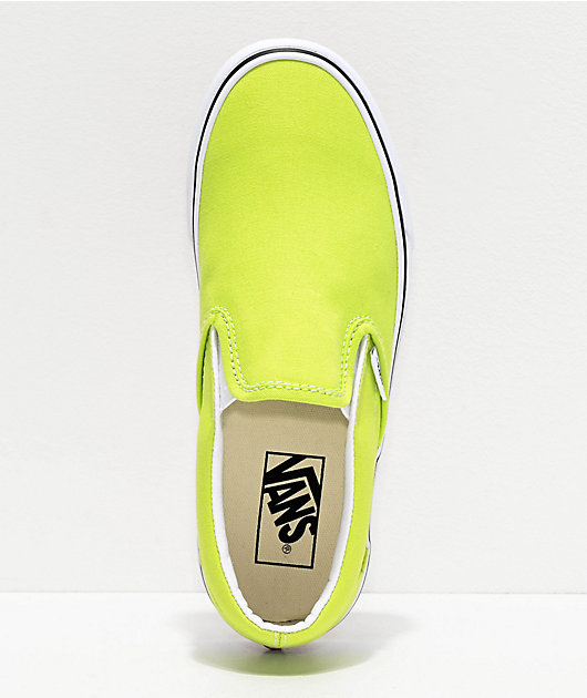 sharp green slip on vans