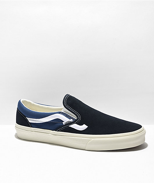 Vans Slip-On Side Stripe Navy Skate Shoes