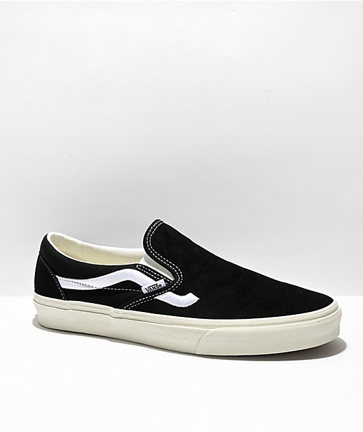 onduidelijk Voorspeller Speeltoestellen Vans Slip-On Sidestripe Black Skate Shoes