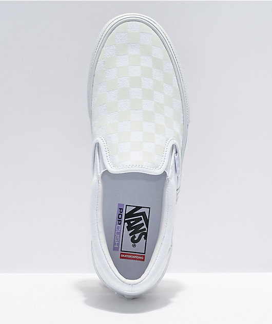 Reflective LV Checkered Slip-On Vans