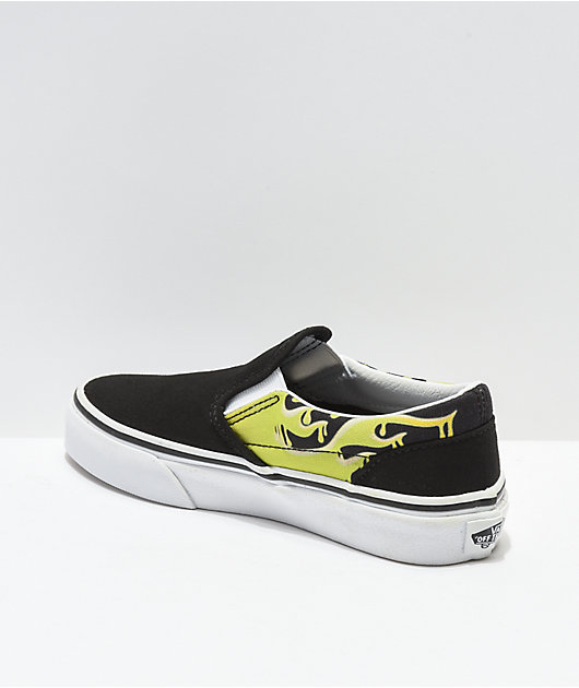 Vans 2024 green flames