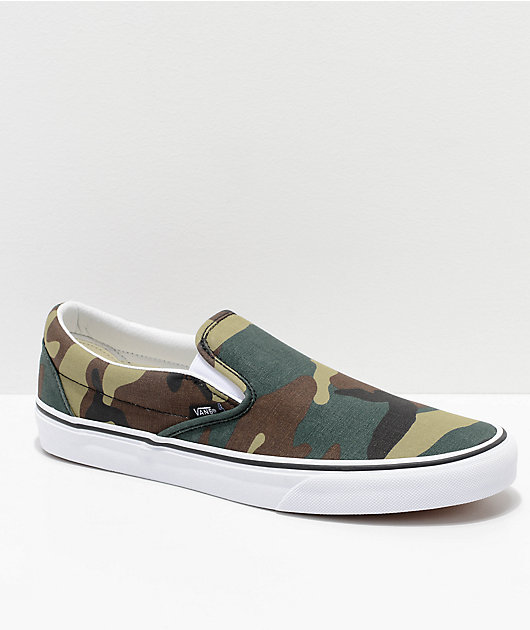 Vans Slip-On Woodland Camo Skate Shoes
