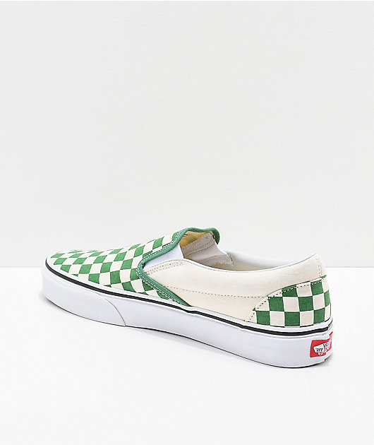 Vans Slip-On de skate a verdes y blancos