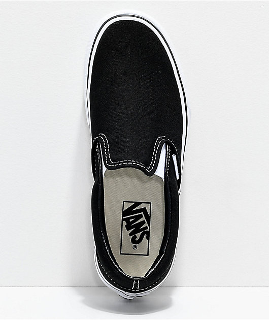 Vans Slip-On zapatos de skate con plataforma en negro y blanco