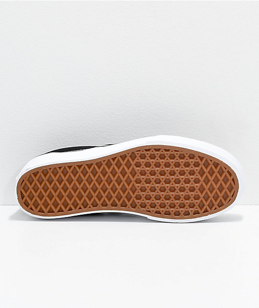 Vans Slip-On zapatos de skate con plataforma en negro y blanco