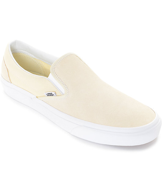 Vans Slip-On zapatos de skate en amarillo pastel | Zumiez
