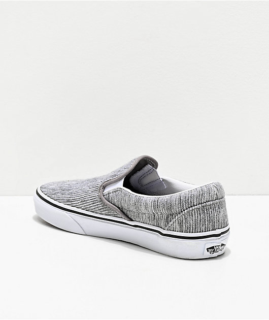 rib knit slip on vans