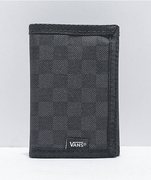 Vans Slipped Black Grey Checkerboard Trifold Wallet Zumiez