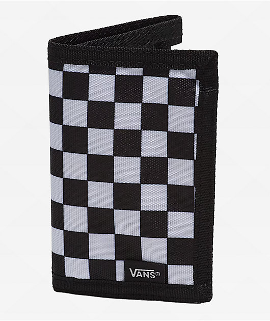 Vans Slipped Checkerboard Black & Charcoal Trifold Wallet
