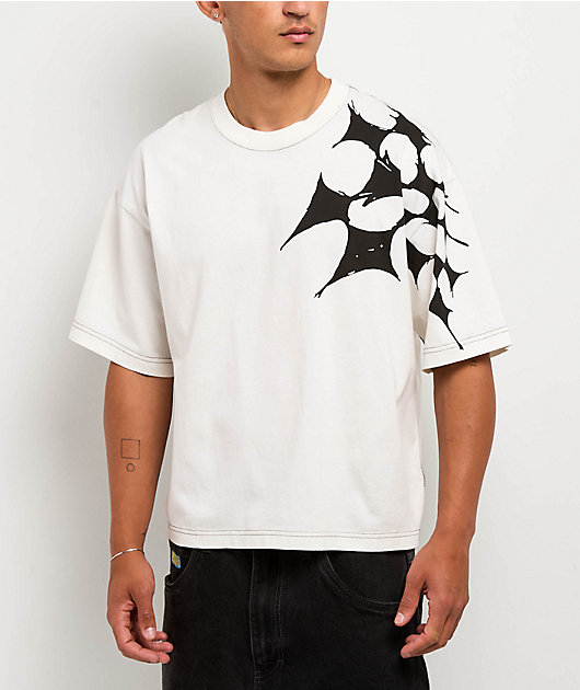 Vans Splatter Web White Boxy Crop T-Shirt