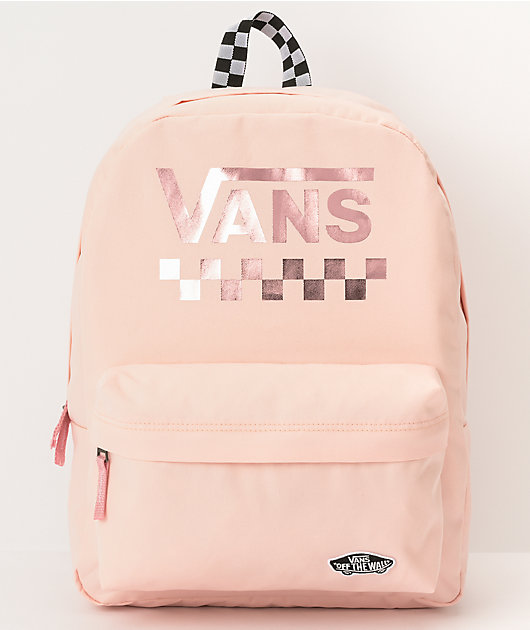 Vans Sporty Realm Cloud Pink Checkerboard Backpack Zumiez