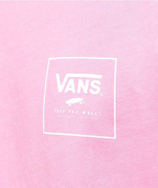 Vans Square Logo Pink T-Shirt | Zumiez