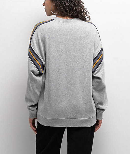 Vans Stadium Grey Oversized Crewneck Sweatshirt | Zumiez