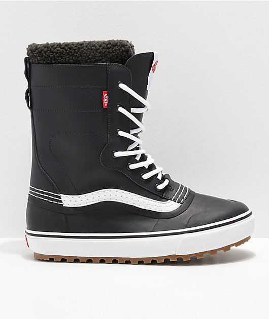 Vans Standard botas de nieve negras y blancas | Zumiez