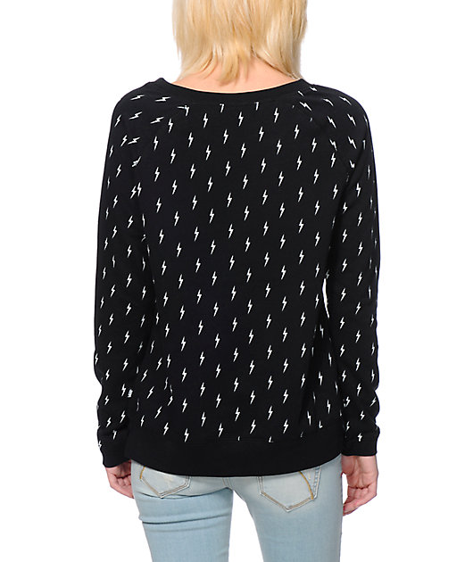 black vans lightning bolt