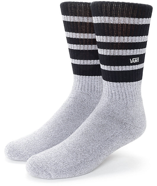 grey vans with black stripe