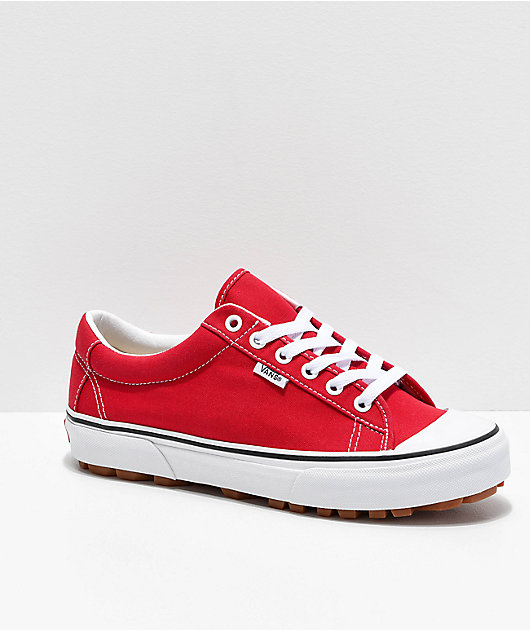 zapatos vans color rojo