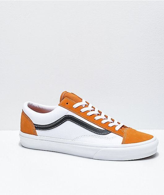orange skate shoes