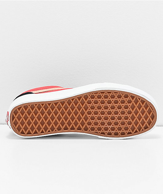 vans style 36 salmon & black skate shoes