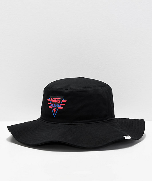 vans black bucket hat