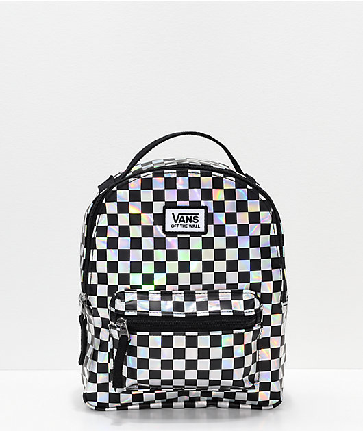 vans mini checkered backpack