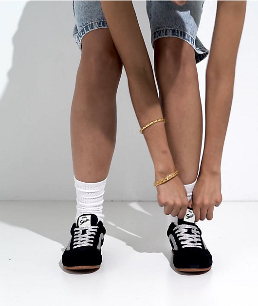 Vans Super Lowpro Black & Silver Grey Shoes video