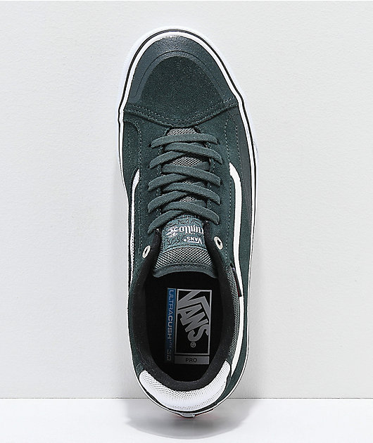 vans tnt adv prototype dark spruce green white skate shoes