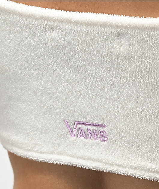 Vans Teri Strappy White Terry Cloth Bralette