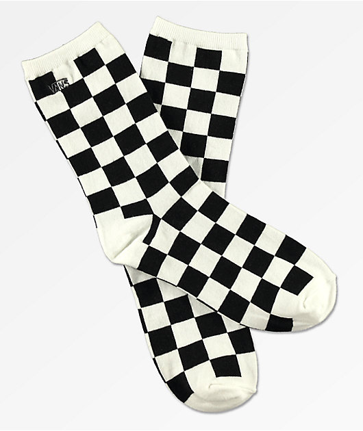 bala Hora Casi Vans Ticker calcetines de cuadros en blanco y negro