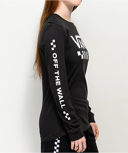 Vans Too Much Fun Black Long Sleeve T 