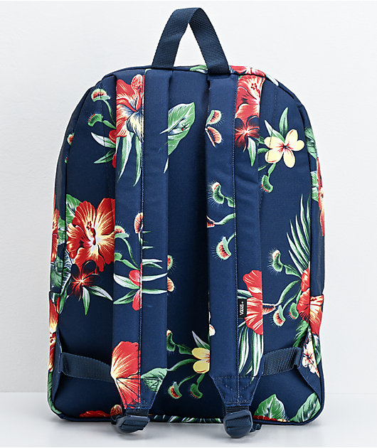vans blue floral backpack