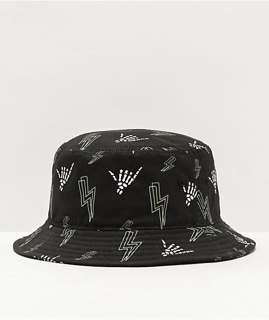 Vans Undertone Glow In The Dark Black Bucket Hat | Zumiez