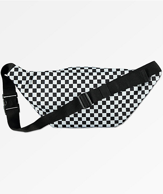 vans ward black & white checkered cross body pack