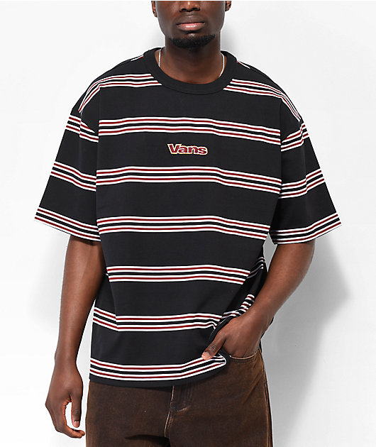 Vans Wardman Black Stripe Knit T-Shirt | Zumiez